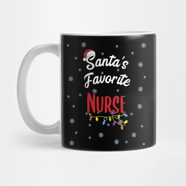 Santa's Favorite Nurse Christmas xmas Gift by MGO Design